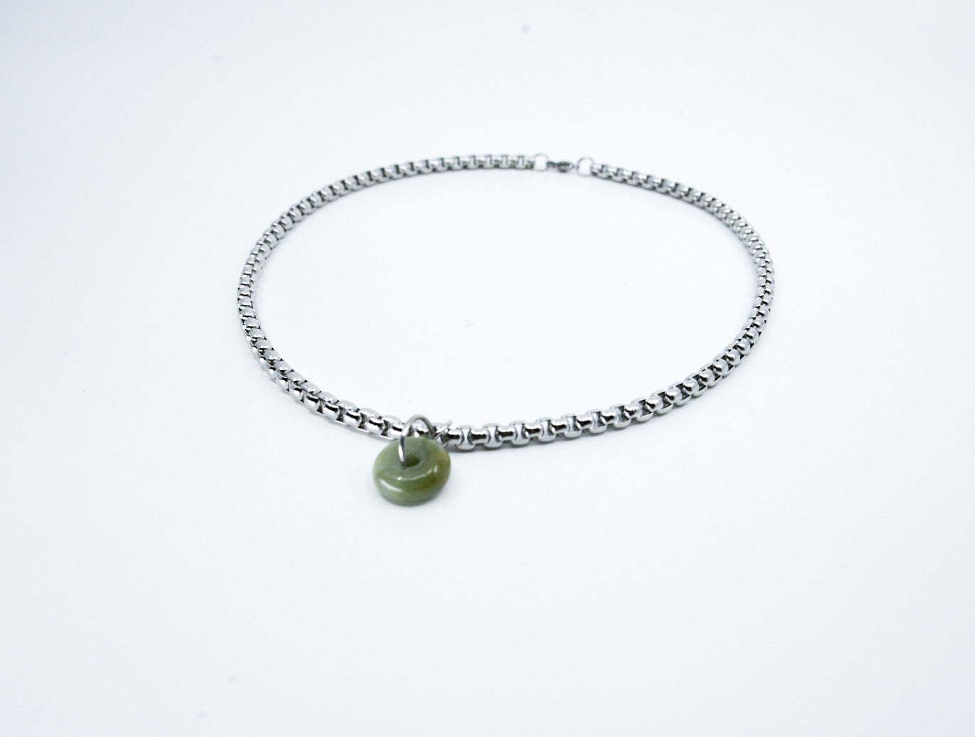 Jade Box Chain Necklace