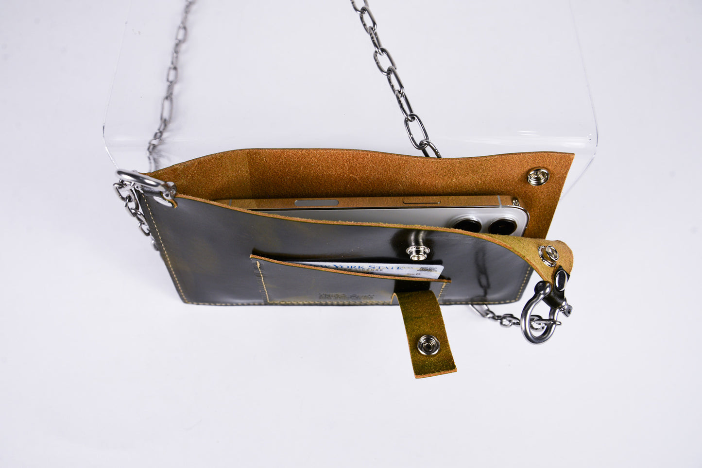 Liquid Crossbody Chain Pouch -Green
