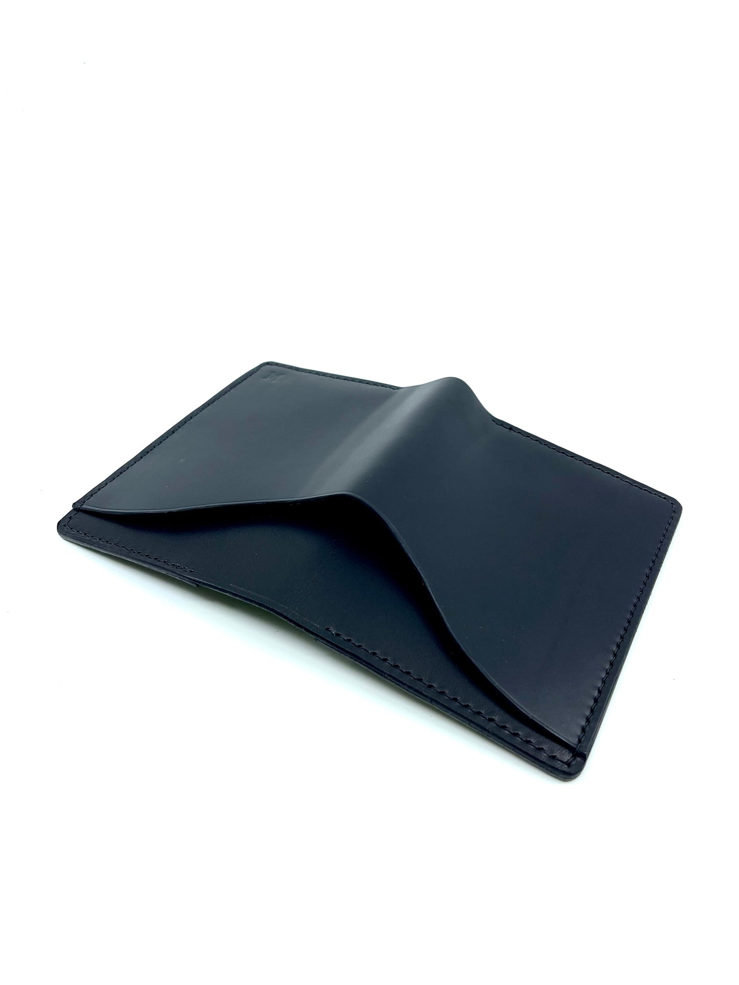 Black Leather Passport Wallet
