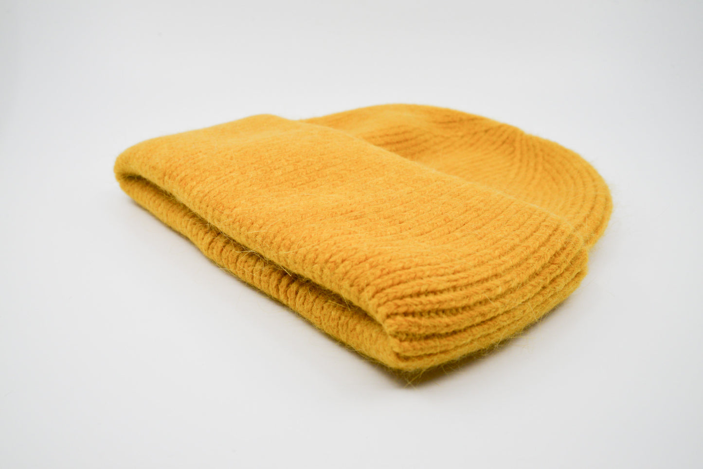 Angora Wool Beanie -Mustard
