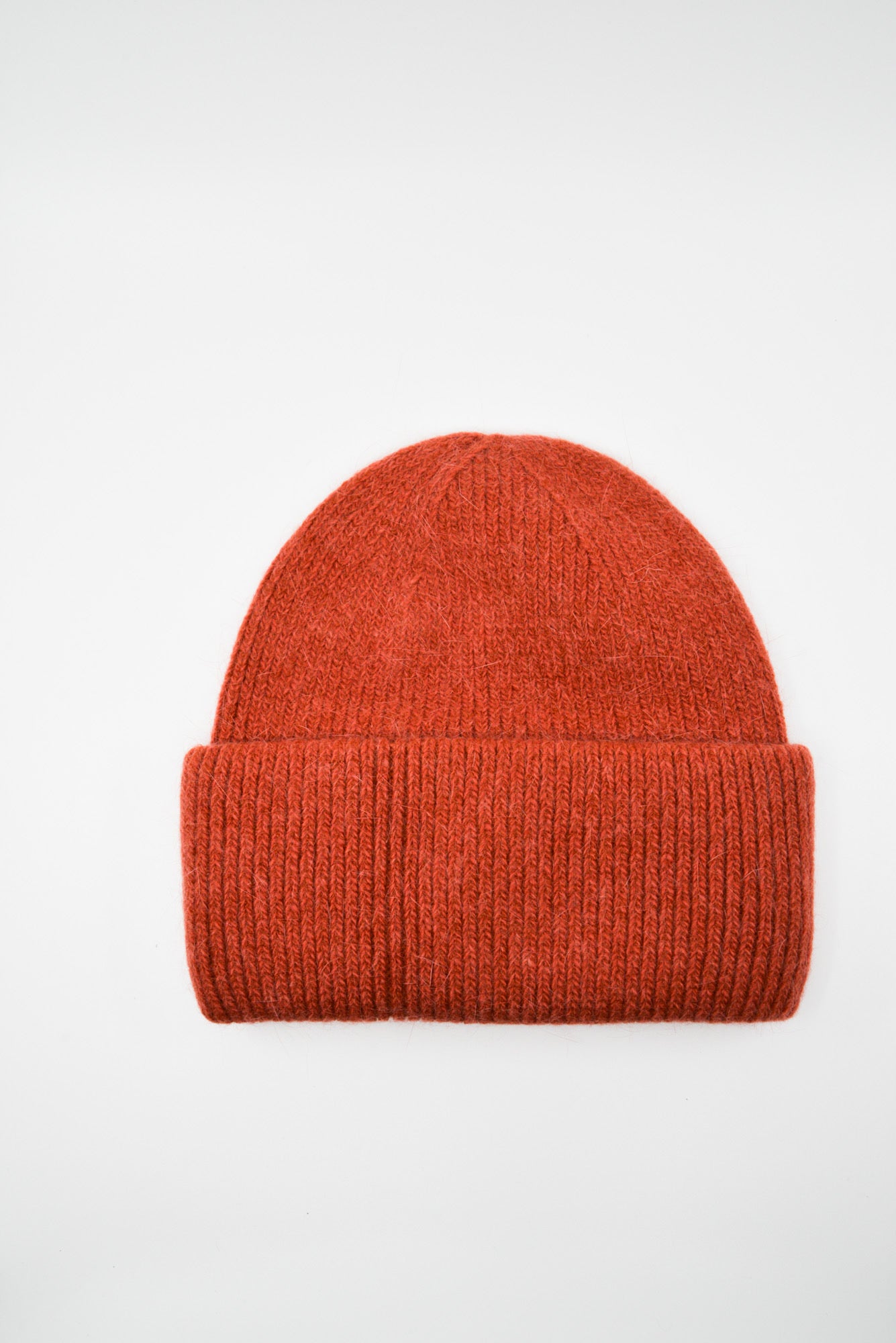 Angora Wool Beanie -Persimmon