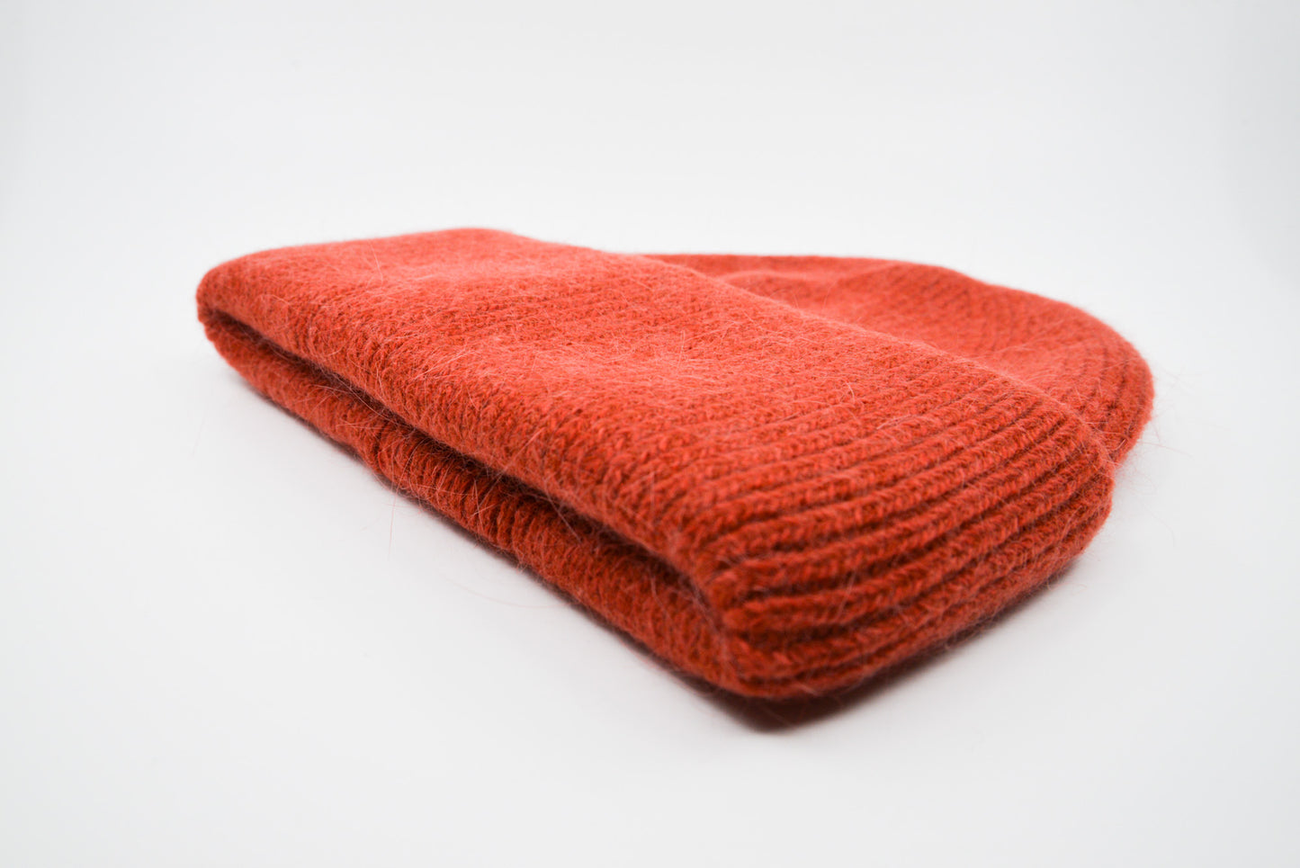 Angora Wool Beanie -Persimmon