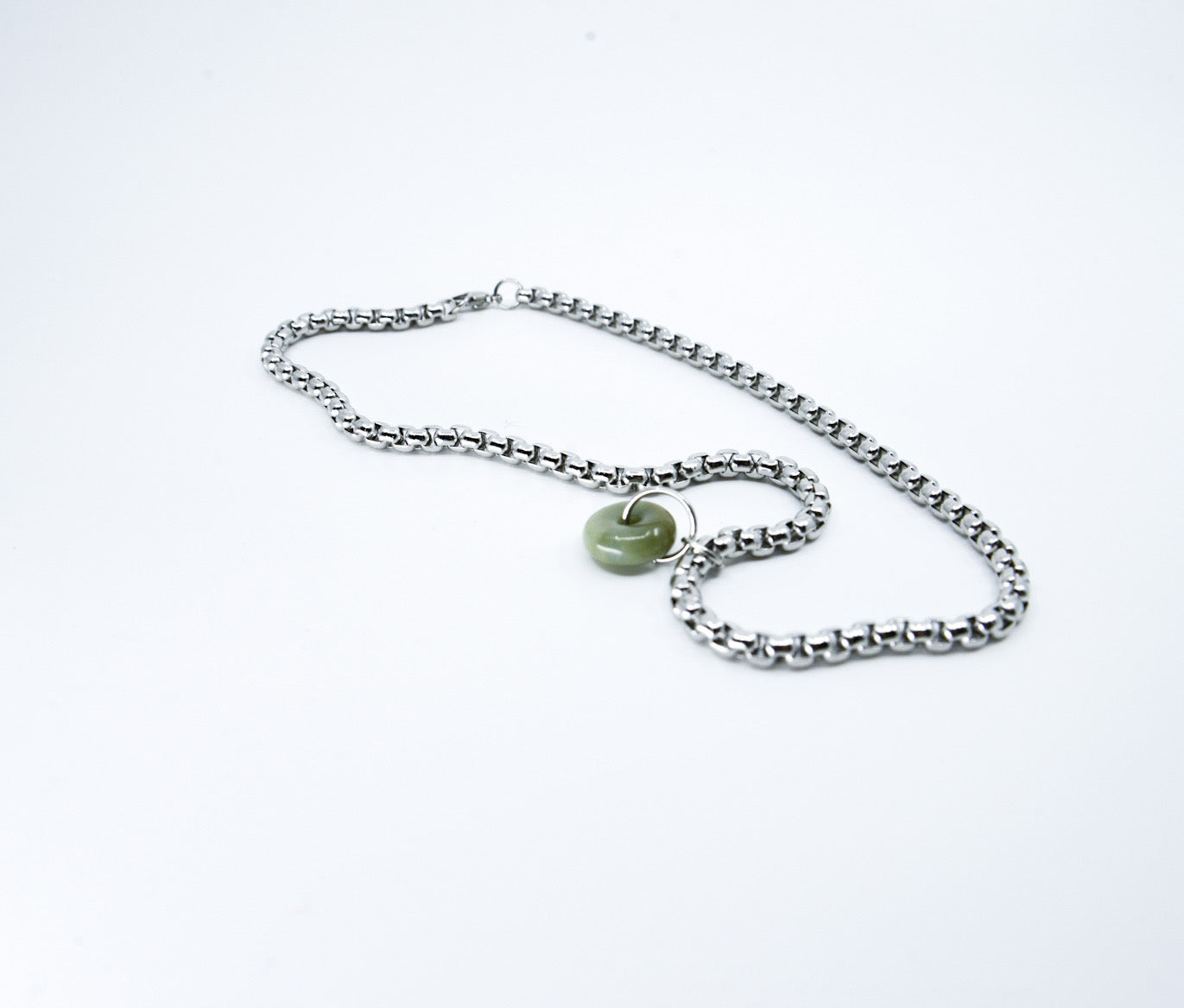 Jade Box Chain Necklace