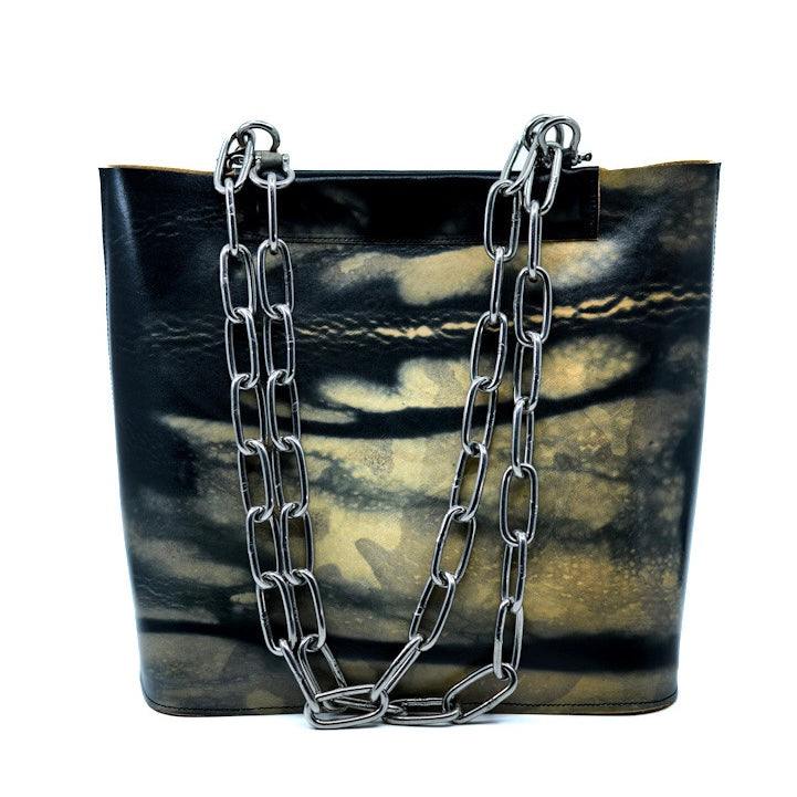 Chain Tote - Liquid Black