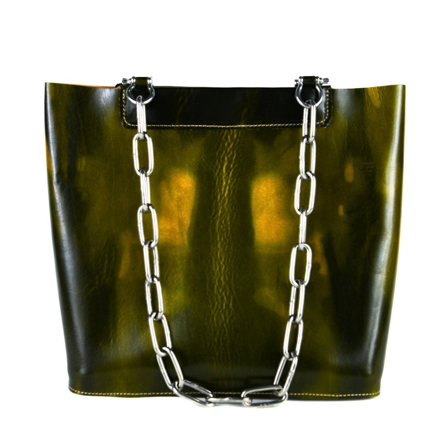 Chain Tote - Liquid Green